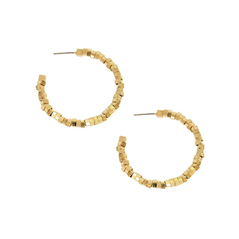 Gold Nugget Hoops