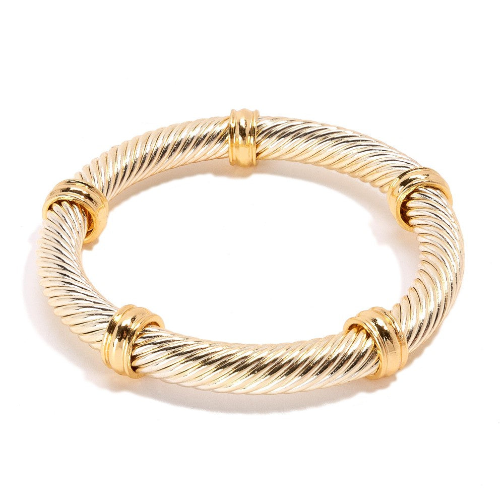Twisted Cable Bracelet - Gold