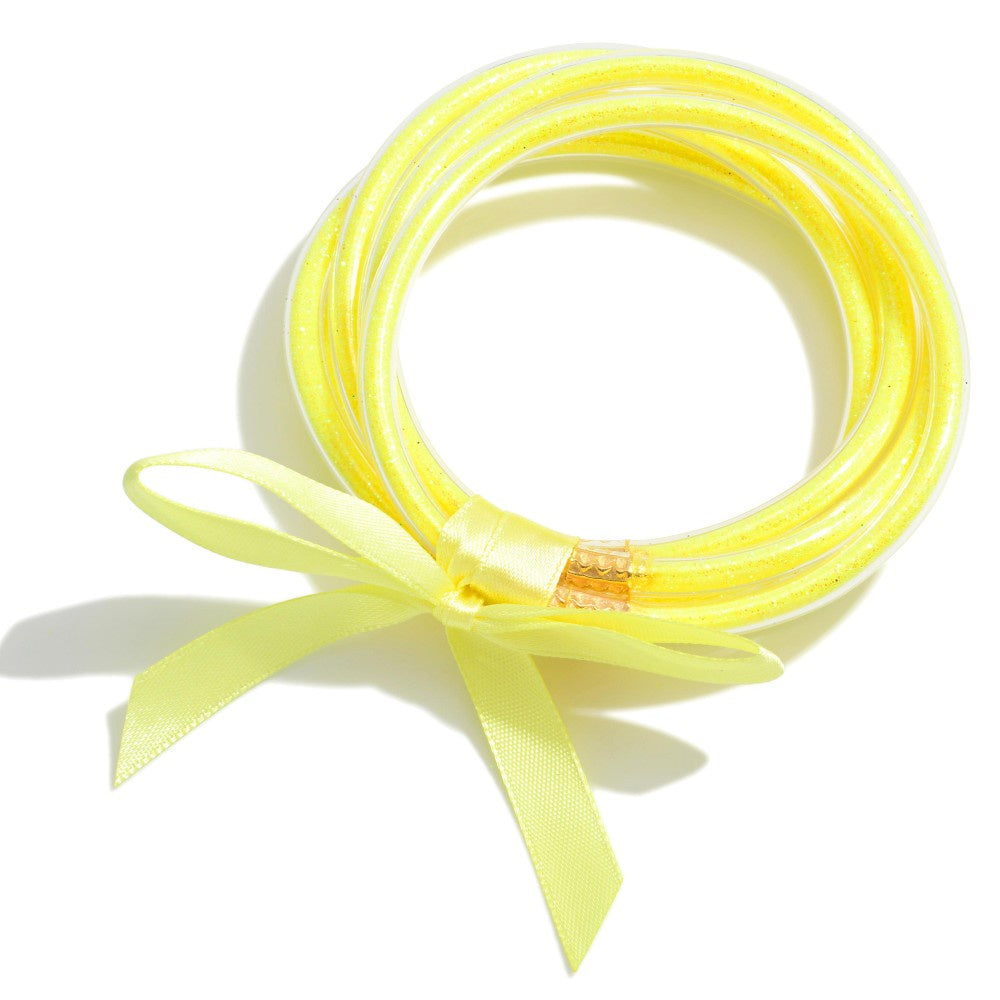Jelly Bangle Bracelet - Yellow