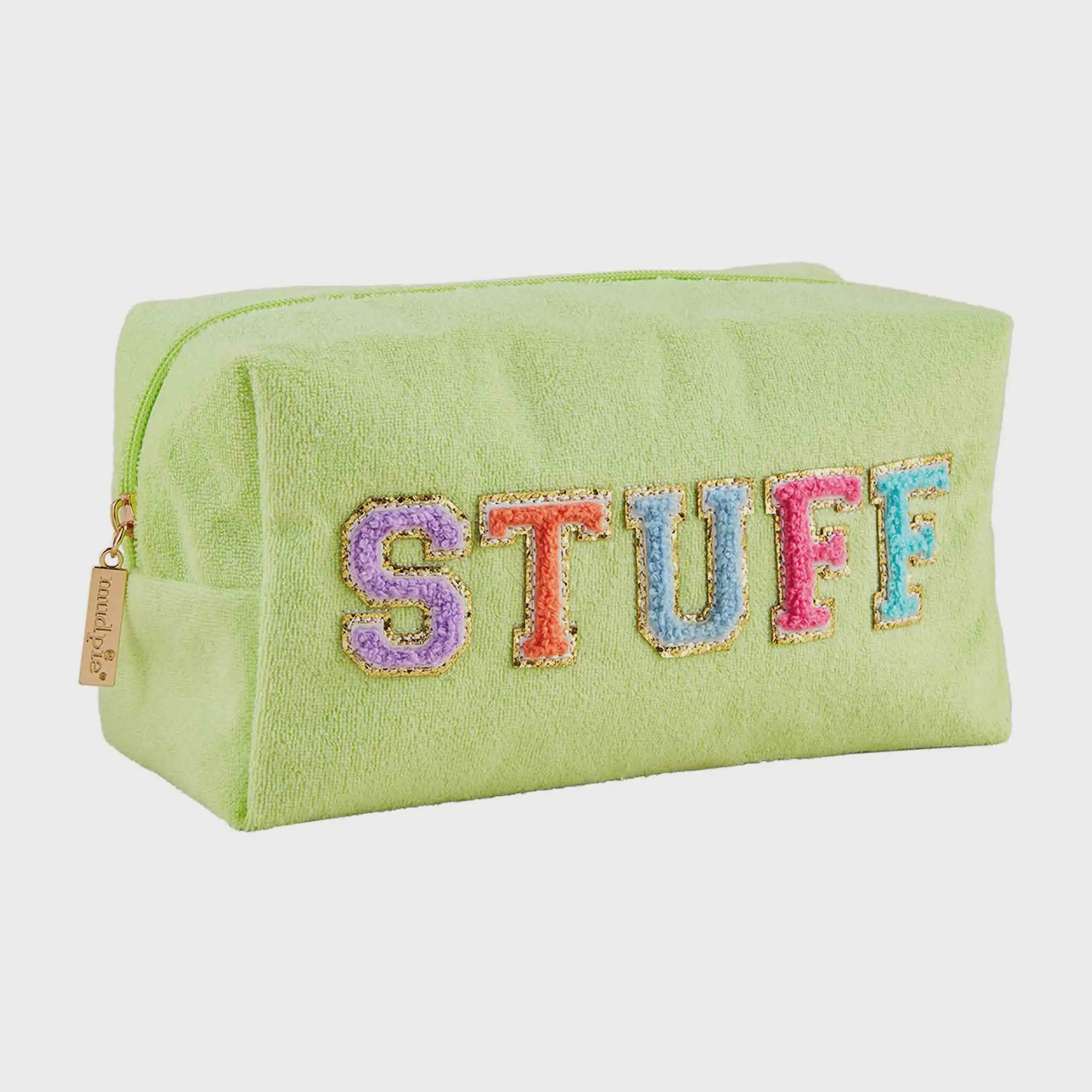 Terrycloth Patch Pouch - Green