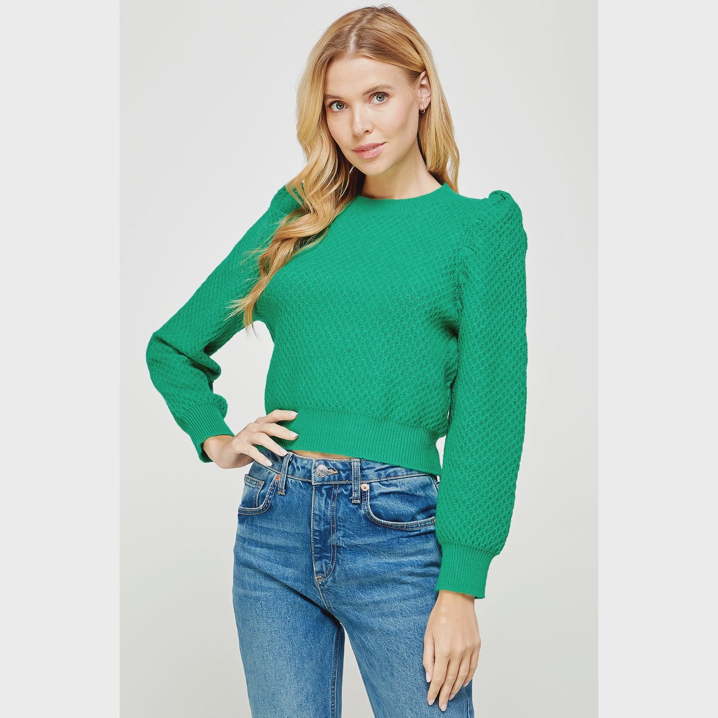 On to Emerald Pastures Sweater