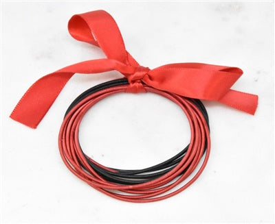 Guitar String Bracelet - Red and Black