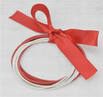 Guitar String Bracelet - Red and Silver