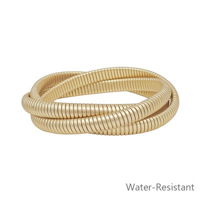 Matte Gold Twisted Bracelet