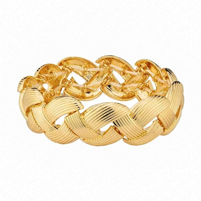 Gold Braided Stretch Bracelet