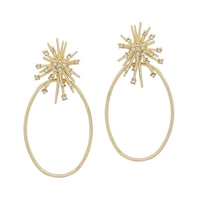 Gold Sunburst Earrings