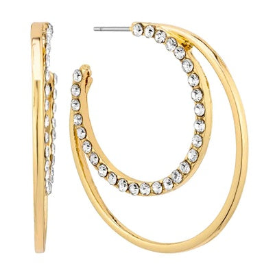 Gold Double Hoop
