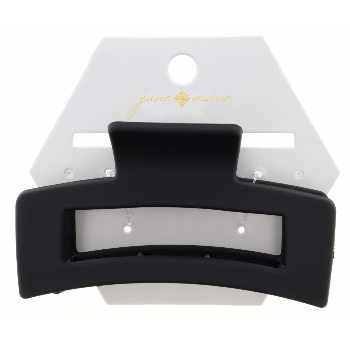Large Black Rectangle Claw Clip