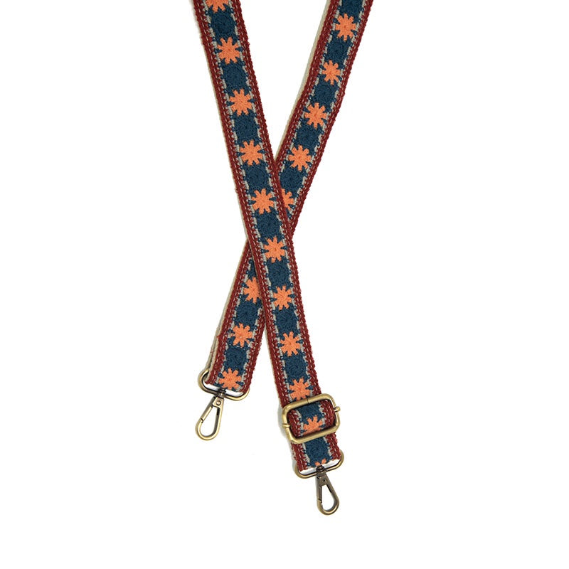 Peach Crocheted Floral Strap