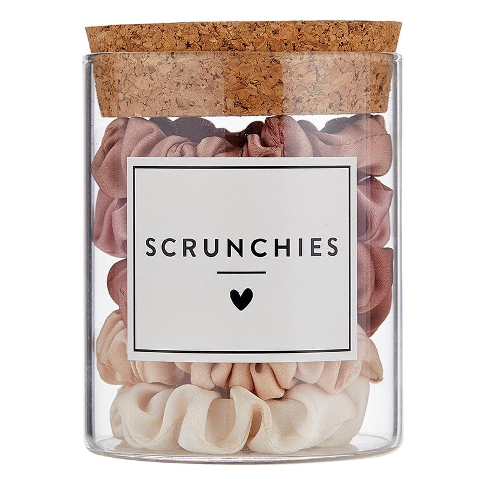 Satin Scrunchie Jar - Large Blush Ombre
