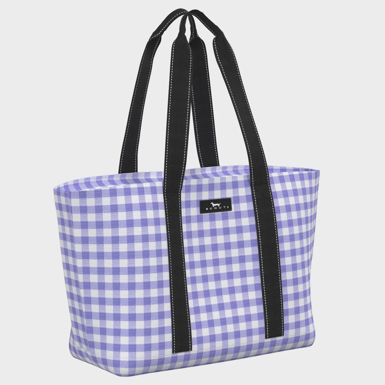 Out N About Tote - Amethyst & White Check