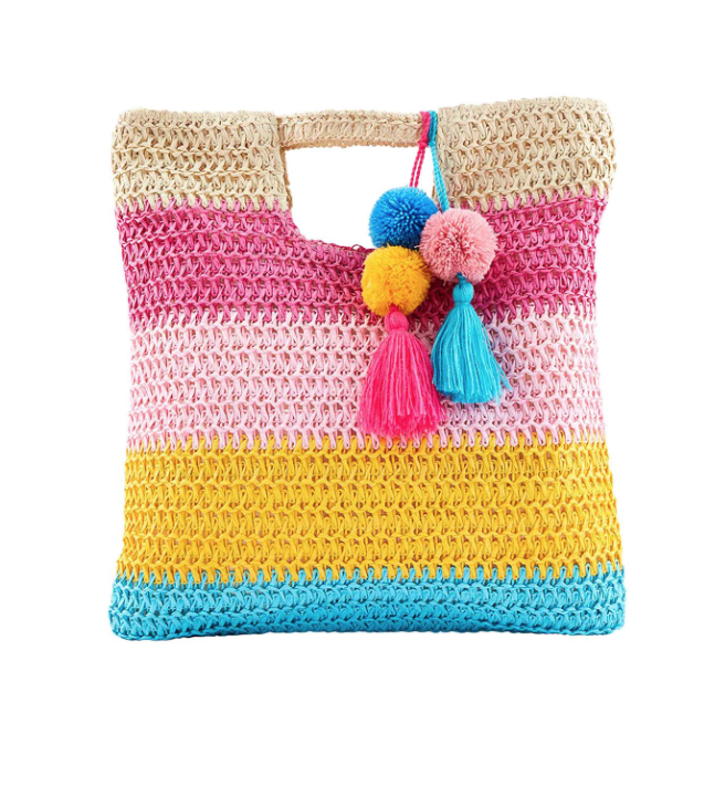 Bright Straw Tote - Multi