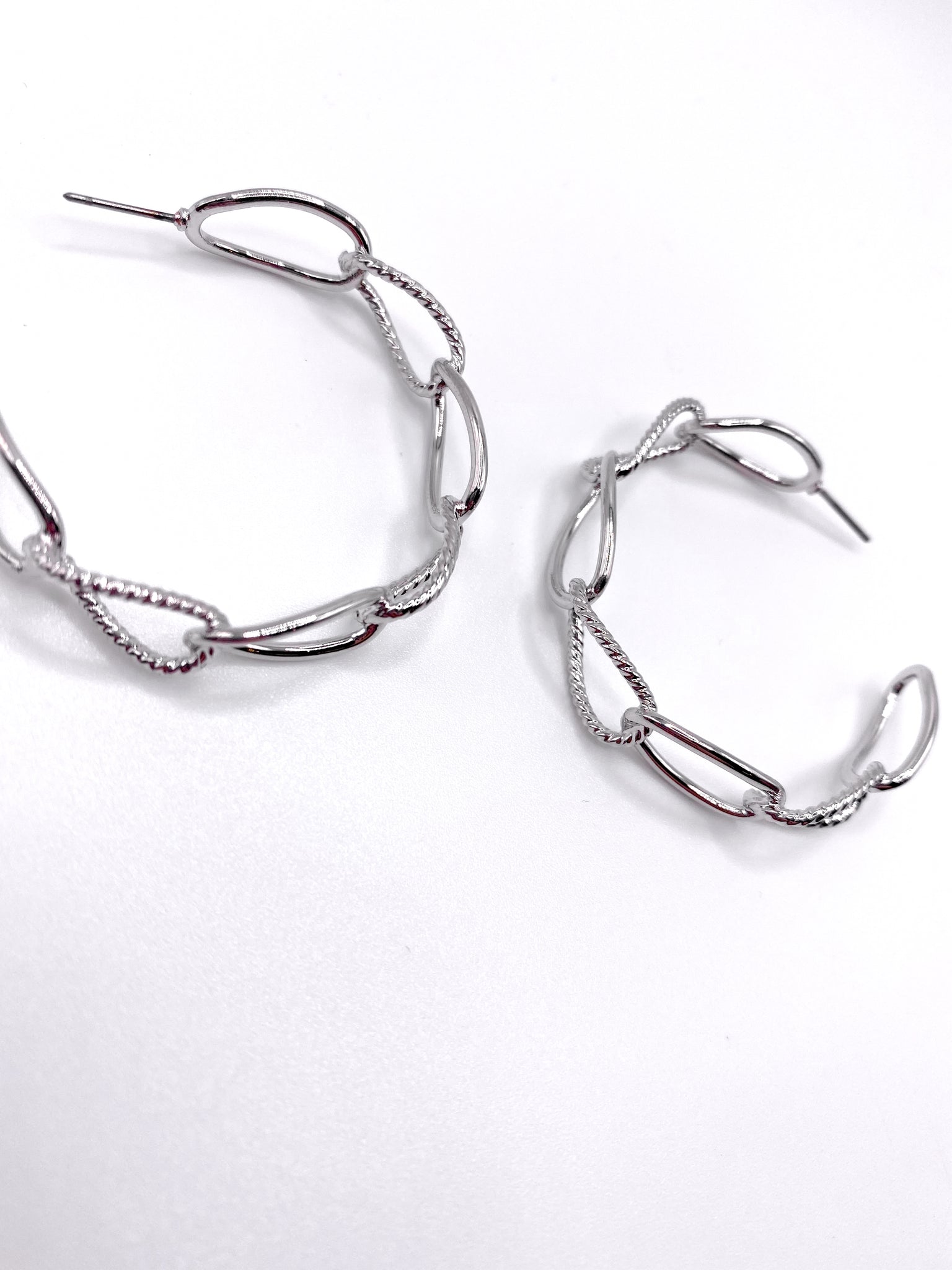Silver Open Circle Hoops