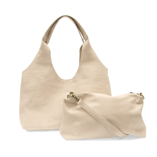 Val Hobo Bag + Removable Crossbody - Cotton