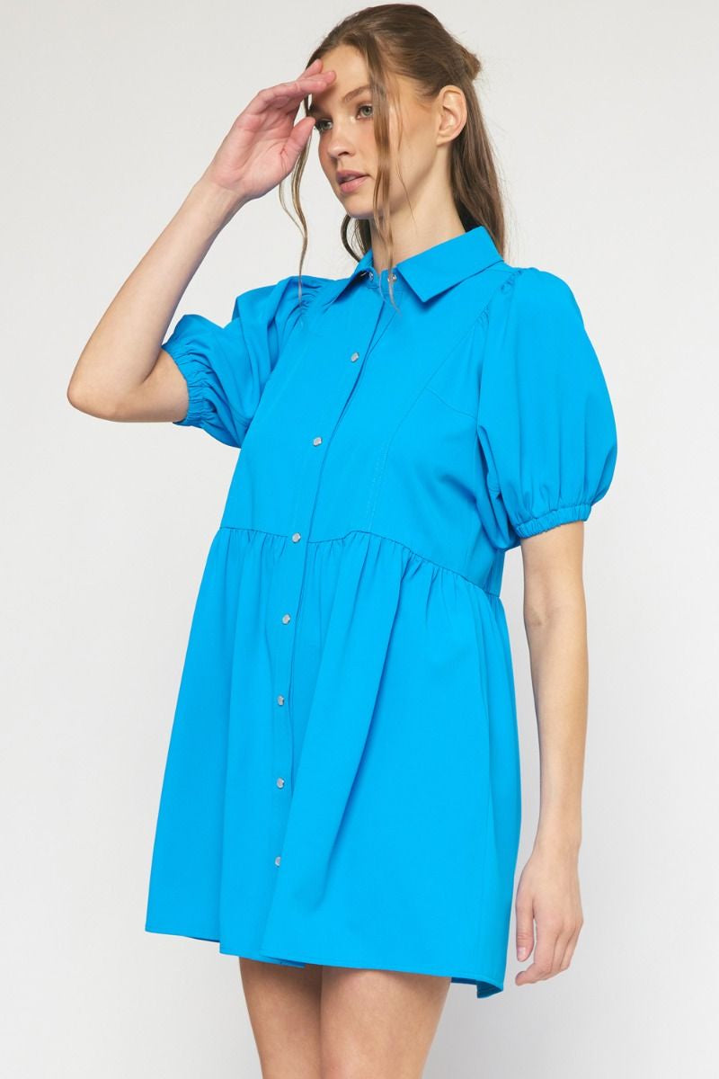 Adored By You Dress - Blue