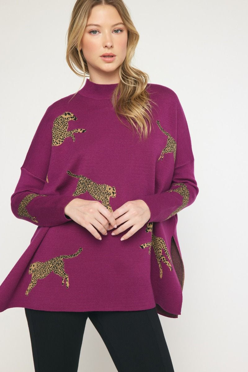 Running Wild Sweater - Plum