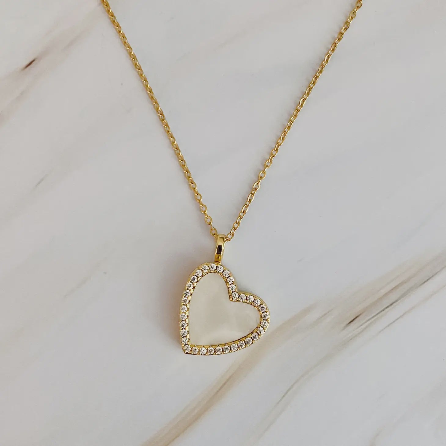 Shell Heart Locket Necklace