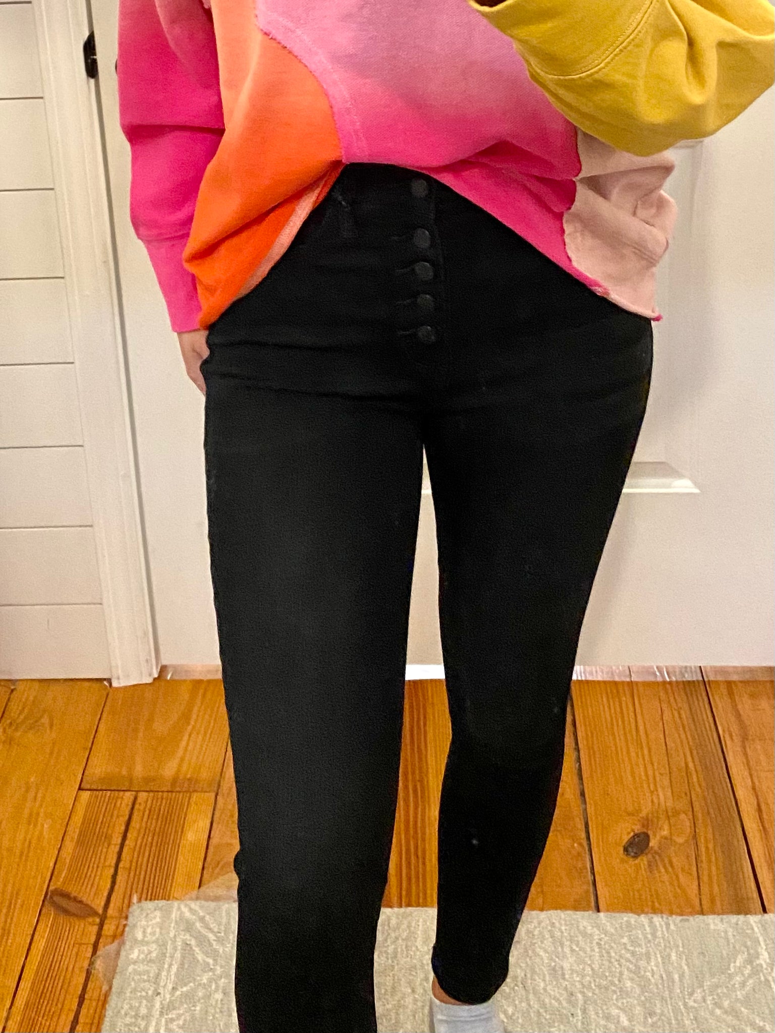 One For Me Black Skinny Jean