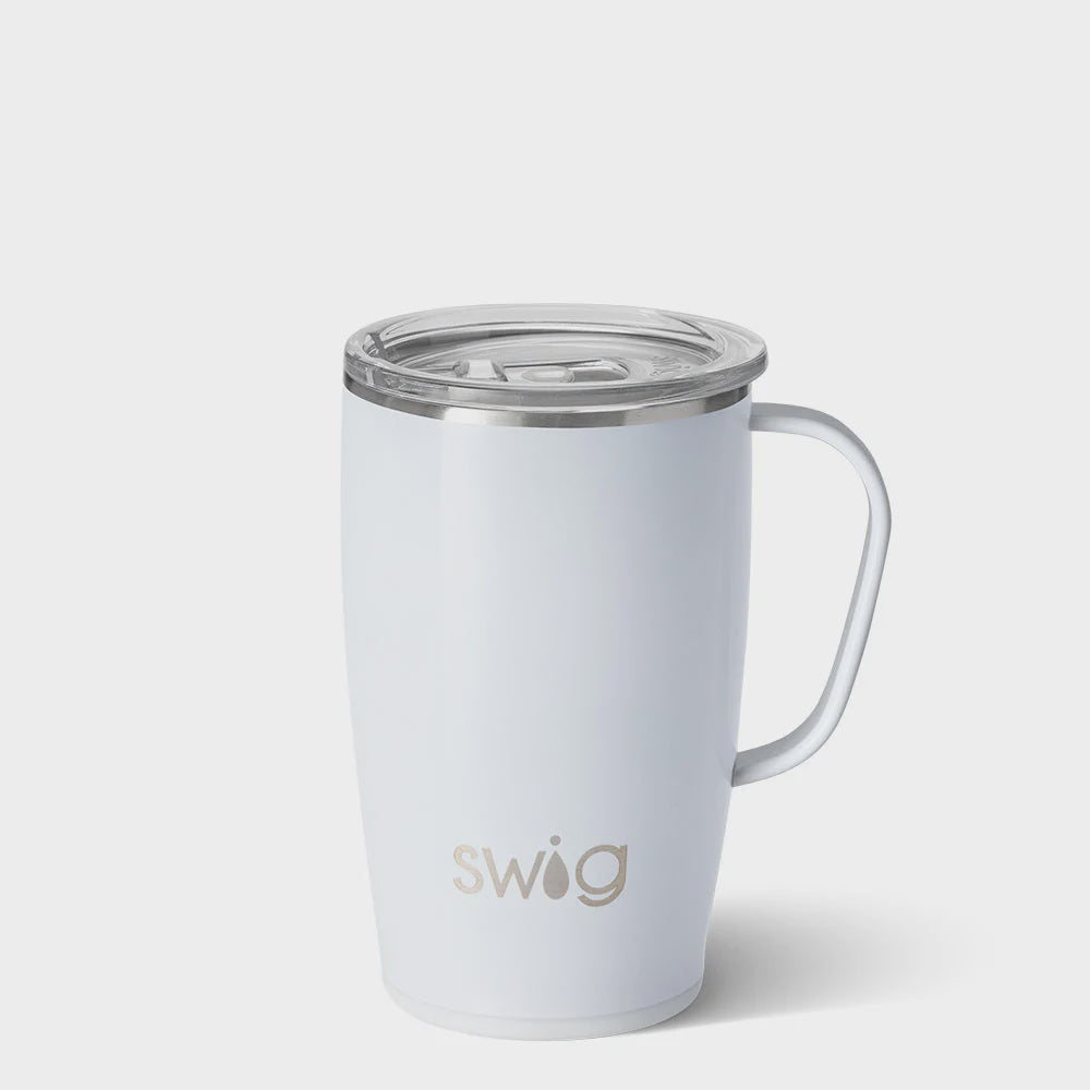 Shimmer Diamond White Travel Mug - 18oz